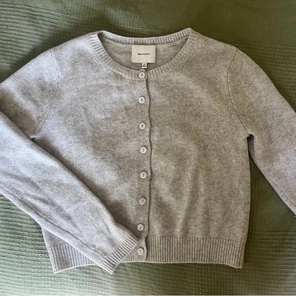 Reformation Clara Crew Cashmere Cardigan